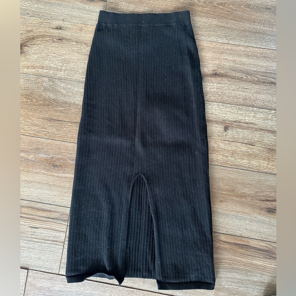 Free People Black Pencil Skirt